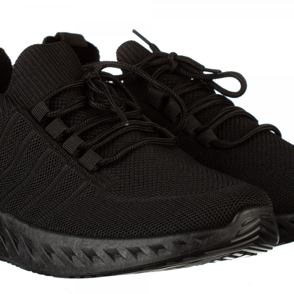 Мъжки спортни обувки черни от текстилен материал  Brock, 3 - Kalapod.bg
